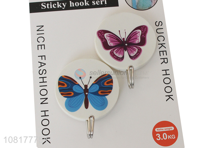 Creative design butterfly pattern door wall hanger sticky hooks