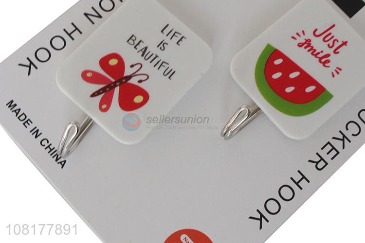 China factory 2pieces strong self-adhesive sticky hooks sucker hooks