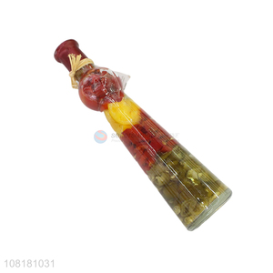 Online wholesale sealed glass bottle with fake vegetable filling