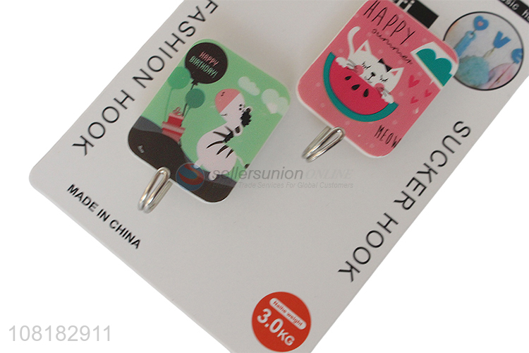 Yiwu market heavy duty wall hooks custom printed sticky hooks