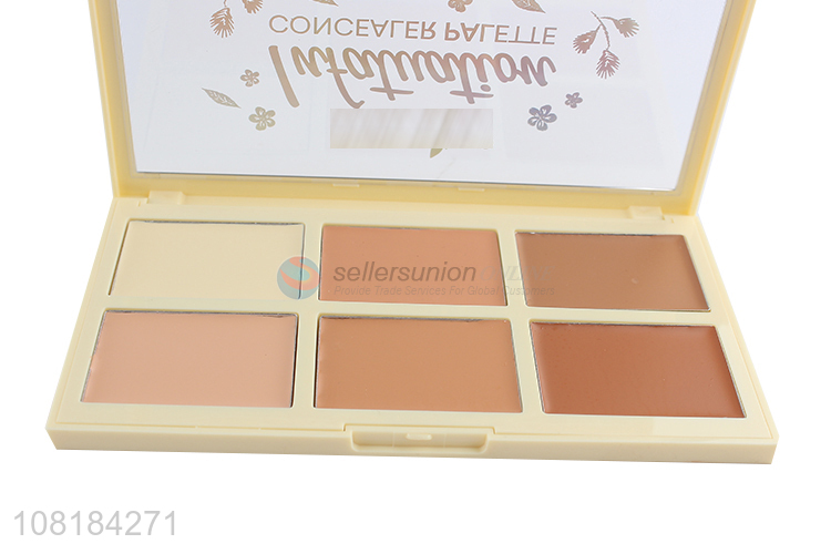 New Design Rectangle 6 Color Concealer Palette For Women