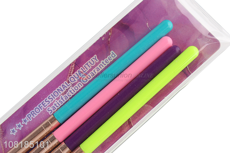 Wholesale 4 Pieces Colorful Makeup Brush Popular Eyeshadow Brush Set