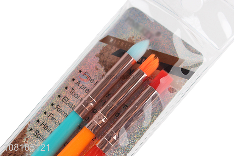 Good Sale 3 Pieces Eyeshadow Brush Colorful Makeup Brush Set