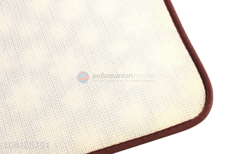 High quality soft polyester flower pattern floor mat for sale