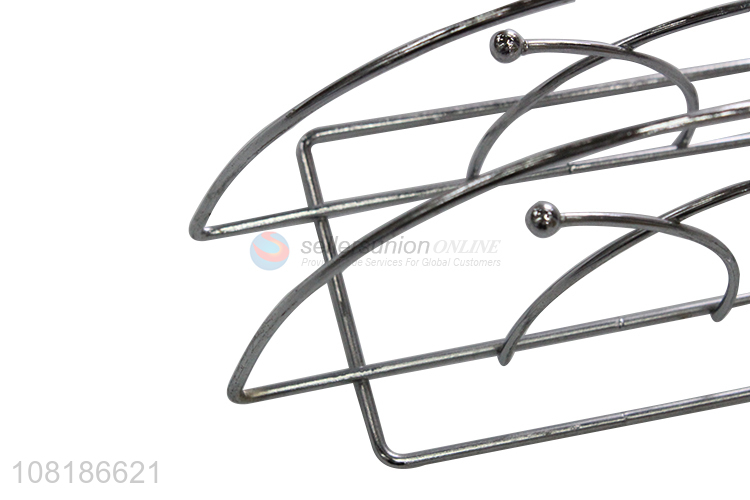 Yiwu wholesale silver simple wrought iron shelves