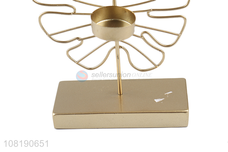 Online wholesale durable golden metal candle holder for table décor