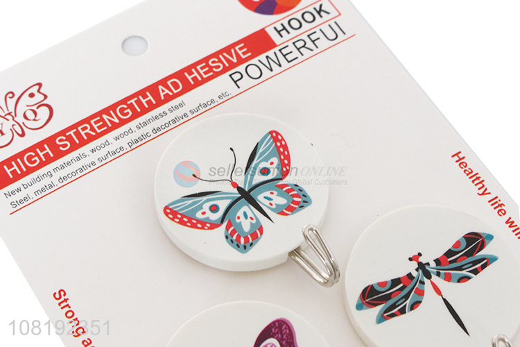 Top Quality 3 Pieces Round Sticky Hooks Fashion Adhesive Hook