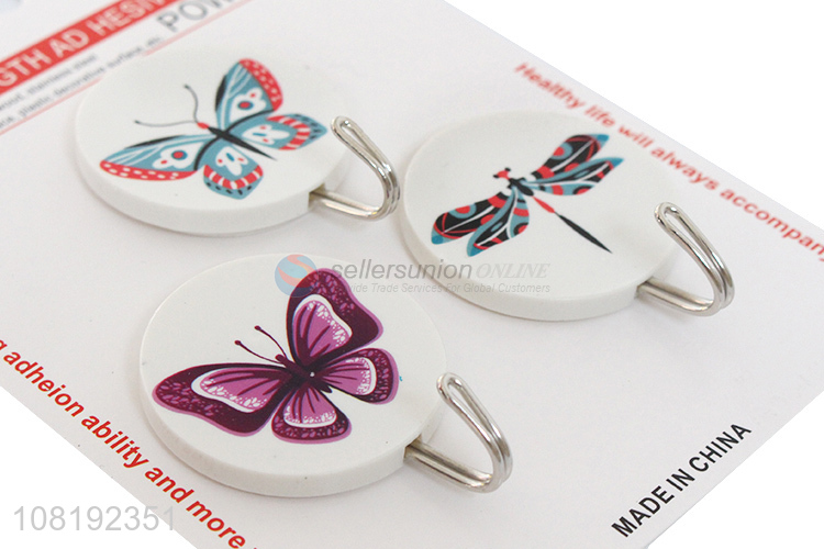 Top Quality 3 Pieces Round Sticky Hooks Fashion Adhesive Hook