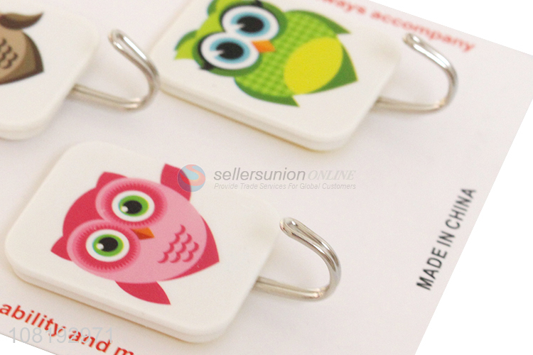 Popular 3 Pieces Owl Pattern Sticky Hooks Adhesive Hook
