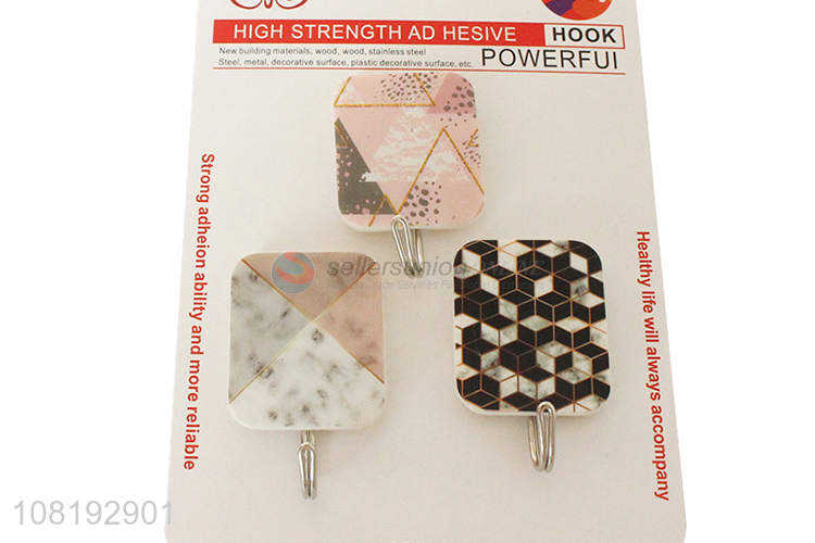 Fashion 3 Pieces Sticky Hooks Strong Adhesive Hooks Set