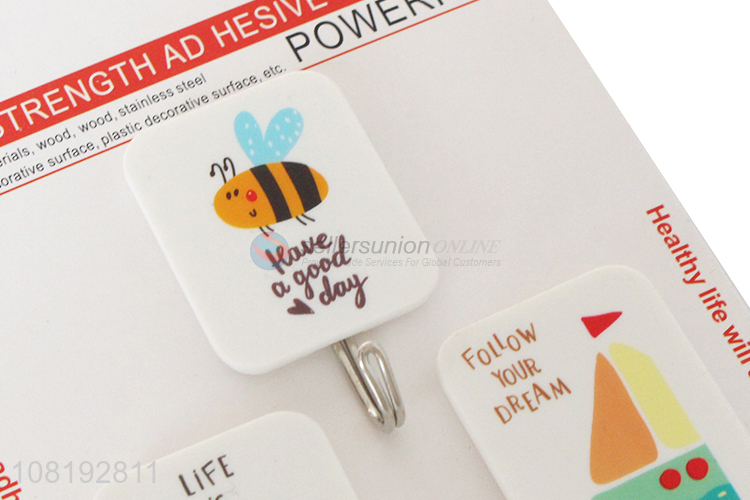 Cheap Price 3 Pieces Self Adhesive Hooks Decorative Sticky Hooks