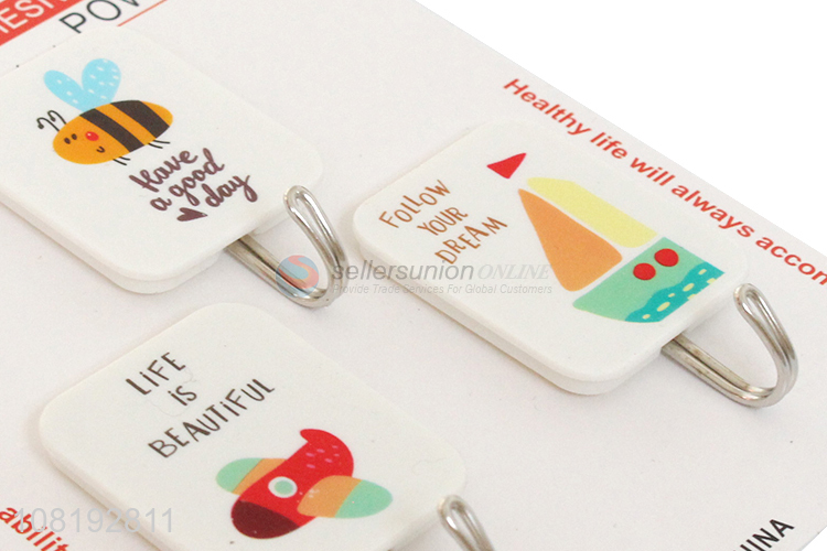Cheap Price 3 Pieces Self Adhesive Hooks Decorative Sticky Hooks