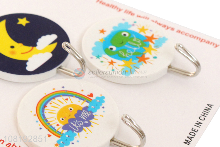 Top Sale 3 Pieces Round Sticky Hooks Kitchen Wall Hook Set