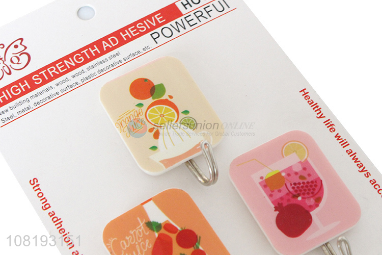 Top Sale 3 Pieces Wall Mounted Adhesive Hook Sticky Hooks