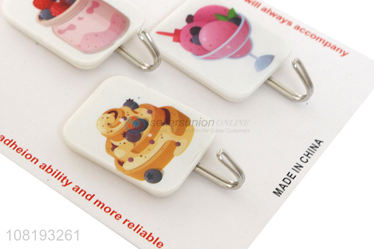 Hot Sale 3 Pieces Wall Hooks Sticky Hooks For Kitchen And Bathroom