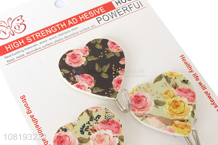 Good Sale Flower Pattern Sticky Hooks Cheap Adhesive Hooks
