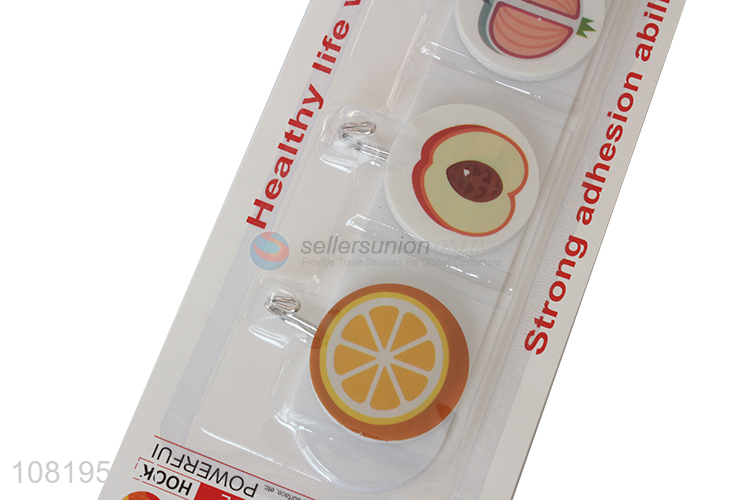 Hot selling creative fruit sticky hooks for bathroom