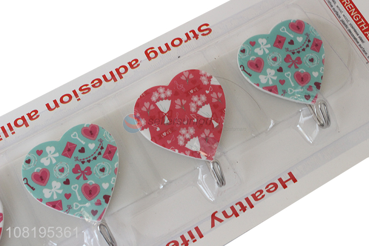 New arrival cute love hanging hooks wall sticky hooks
