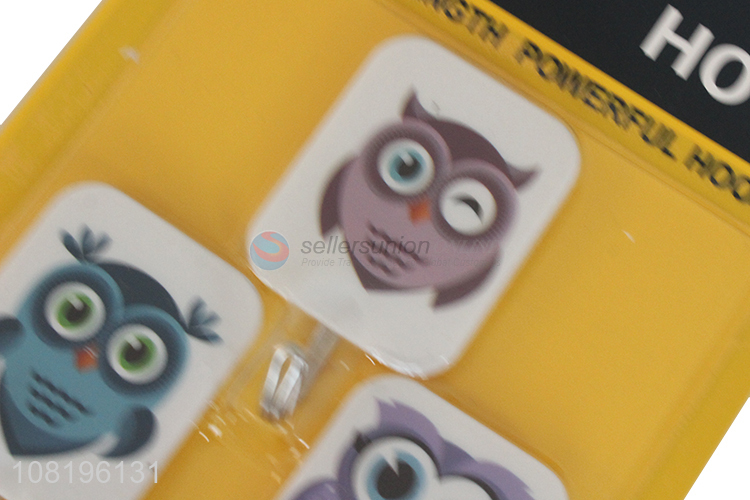 Online wholesale cartoon owl wall hooks sticky hooks