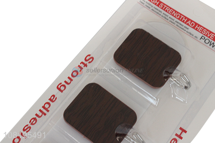 Factory price wood grain sticky hooks home hanging hooks