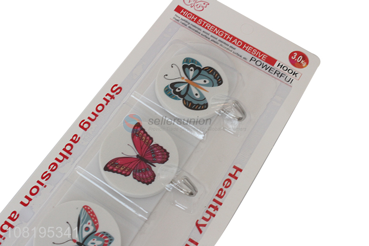 High quality plastic sticky hooks household hanging hooks