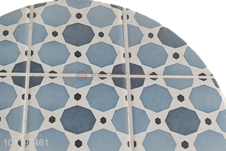 Low price round kitchen counter mat ceramic hot pad for decoration