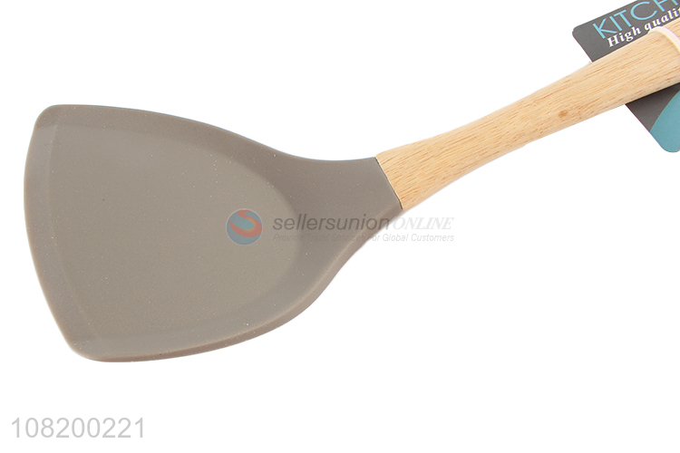 China factory big silicone spatula with long handle