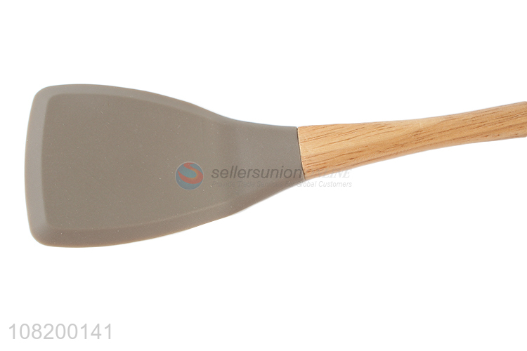 Hot selling silicone spatula with wooden handle