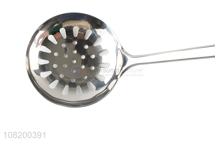 Yiwu market long handle slotted spoon hotpot spoon