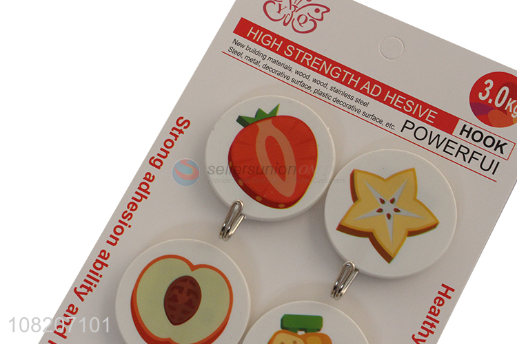Online wholesale round plastic household sticky hooks