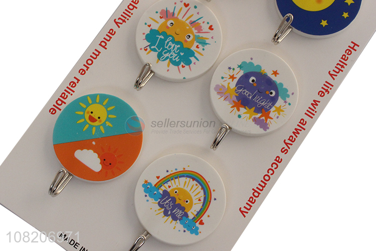 China wholesale round self adhesive plastic sticky hooks