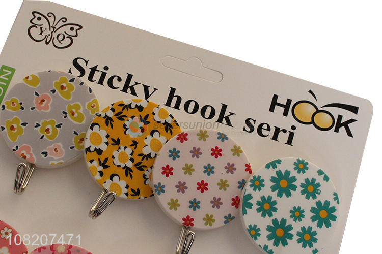 Yiwu factory round household sticky hooks for hanger