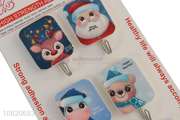 Yiwu market cute cartoon plastic wall sticky hooks for sale