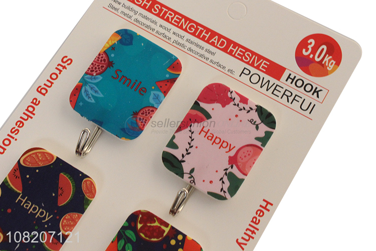 Factory direct sale colourful household wall sticky hooks