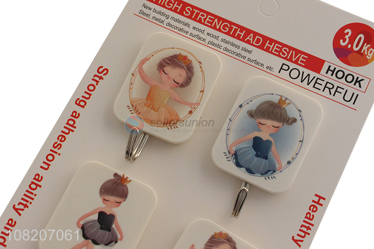 Top quality plastic fashion self adhesive sticky hooks