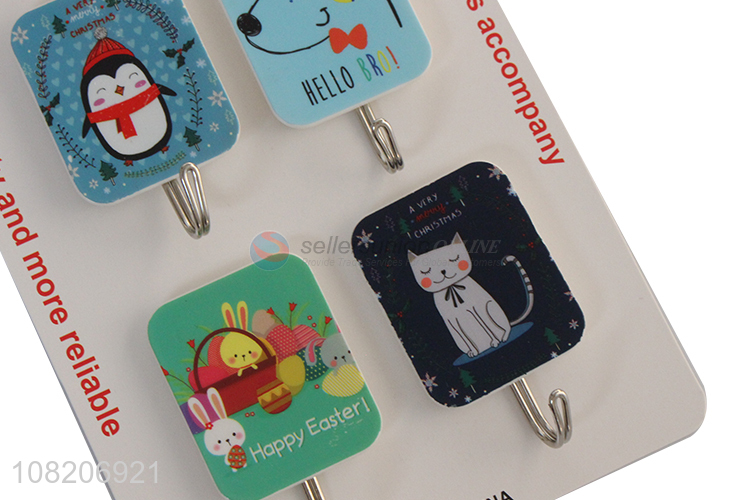 Yiwu factory cute design wall sticky hooks for household