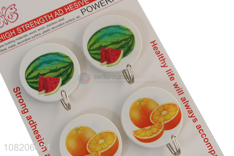 Yiwu wholesale 6pieces heavy duty plastic sticky hooks
