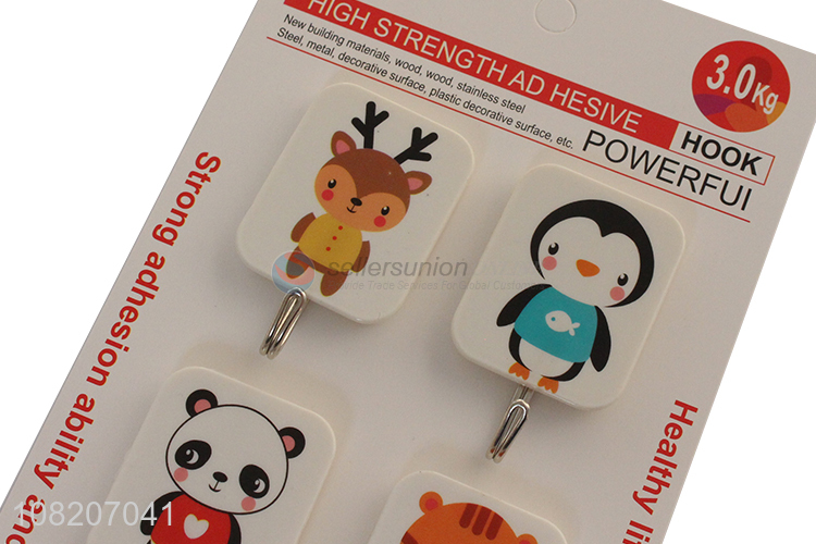 Cute design 6pieces fashion wall mounted sticky hooks