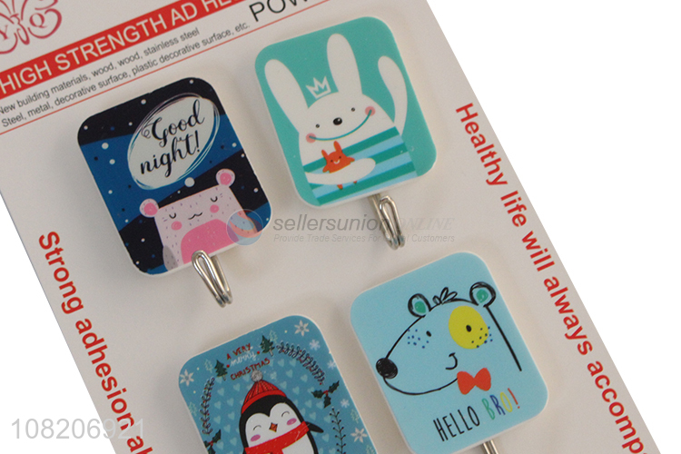 Yiwu factory cute design wall sticky hooks for household