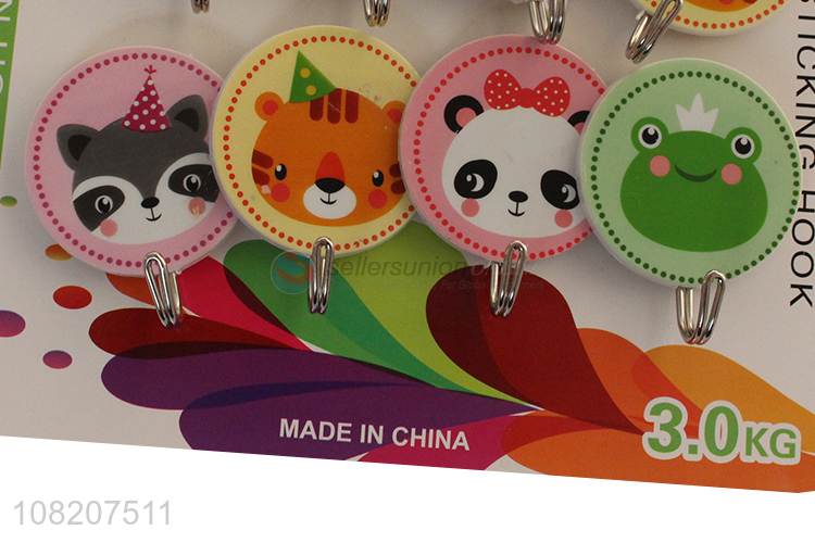 Popular products animal pattern plastic sticky hooks