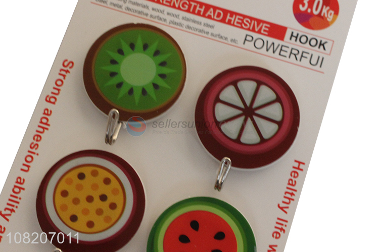 New products round plastic heavy duty household sticky hooks