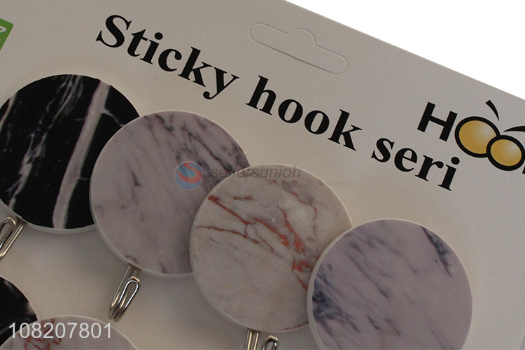 China factory round kitchen bathroom sticky hooks for sale