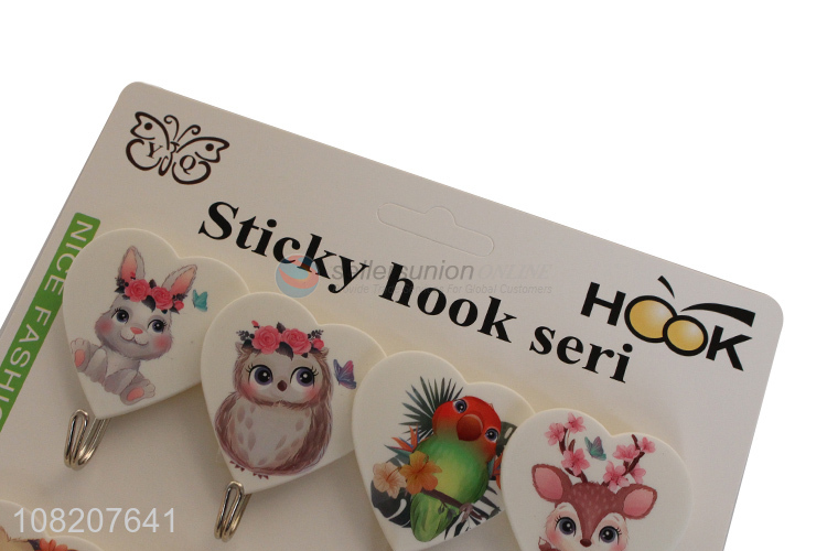 Online wholesale heart shape wall hooks sticky hooks