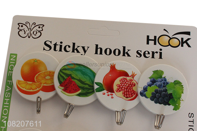 Hot selling 8pieces plastic wall mounted hooks wholesale