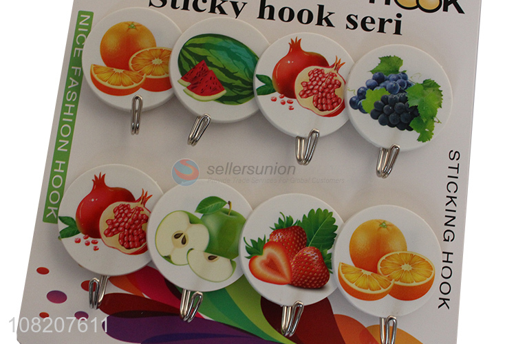 Hot selling 8pieces plastic wall mounted hooks wholesale