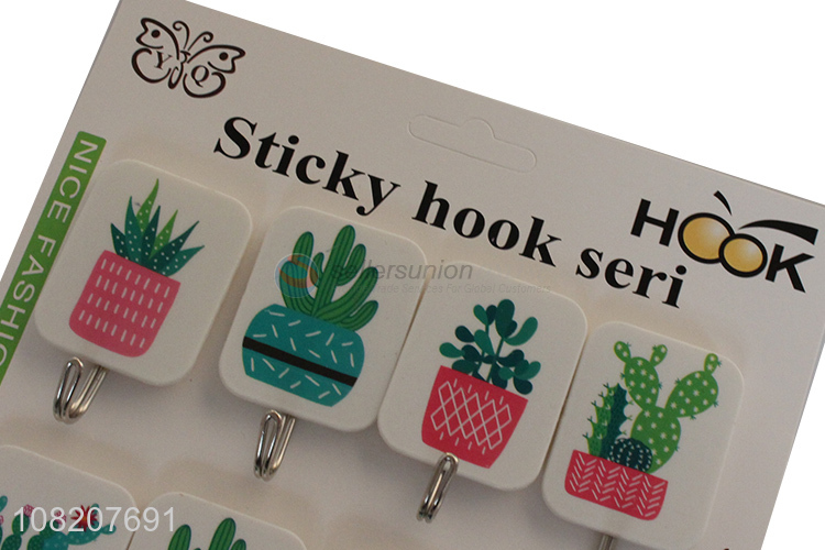 New arrival 8pieces plastic fashion kitchen waterproof sticky hooks