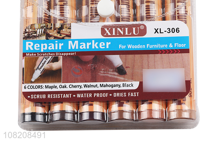 Wholesale 6 colors repair markers for wooden furniture and floor