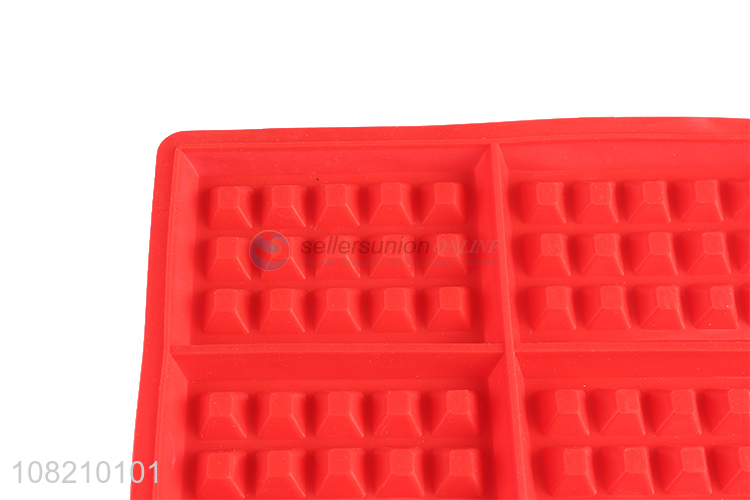 Hot selling food grade silicone waffle mould kitchen cake baking moulds