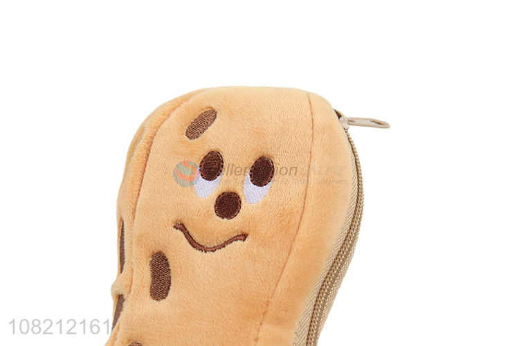 Yiwu market cartoon fleece pencil bag for students