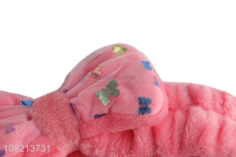 Wholesale Ladies Wash Face Head Band Bow Tie Makeup Headwrap